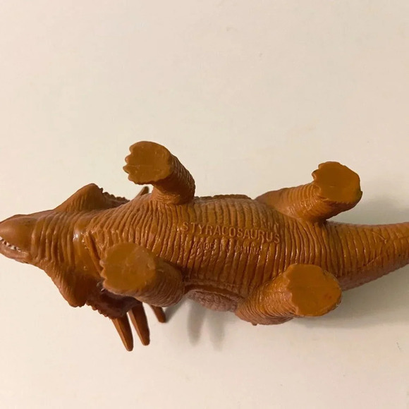 Vintage Mix Lot 3 Dinosaur Figures  Styracosaurus Trex Triceratops Toys - Picture 11 of 11